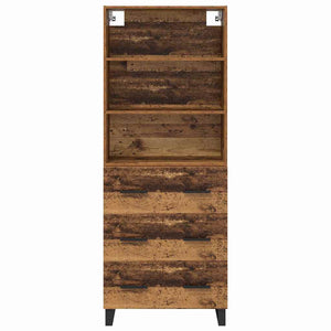 Highboard 2 τμχ. Παλιό ξύλο 69,5 x 34 x 180 εκ.