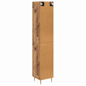 Highboard 2 τμχ. Παλιό Ξύλο 34,5 x 34 x 180 εκ.