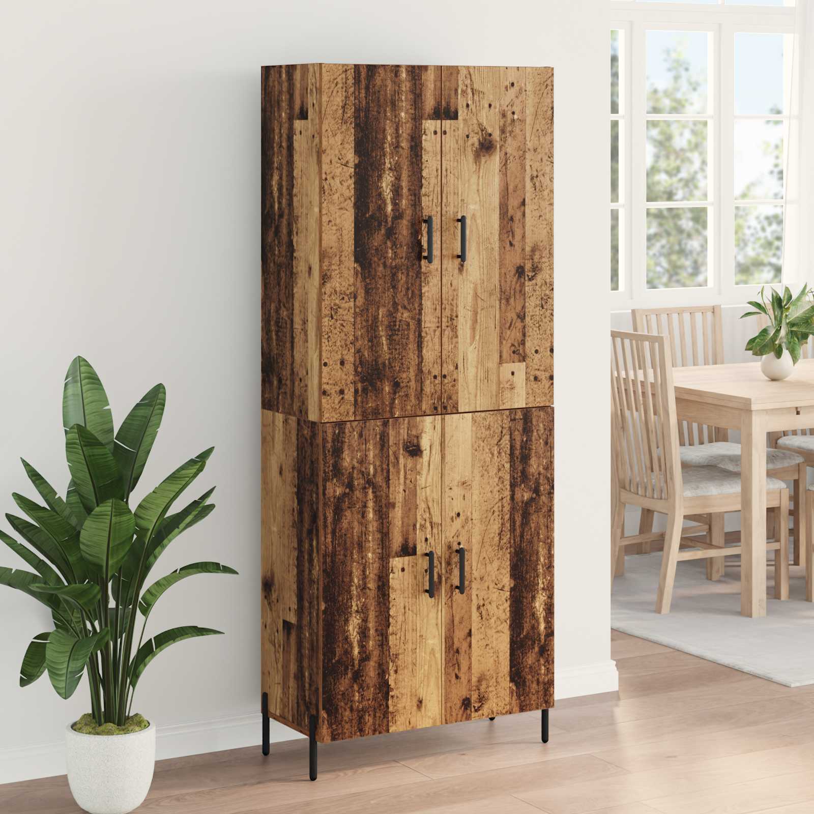 Highboard Παλιό Ξύλο 69,5 x 34 x 180 εκ. Επεξεργασμένο ξύλο