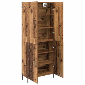 Highboard Παλιό Ξύλο 69,5 x 34 x 180 εκ. Επεξεργασμένο Ξύλο