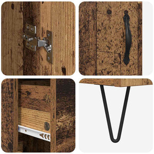 Highboard Παλιό Ξύλο 69,5 x 34 x 180 εκ. Επεξεργασμένο ξύλο - Pakobazaar