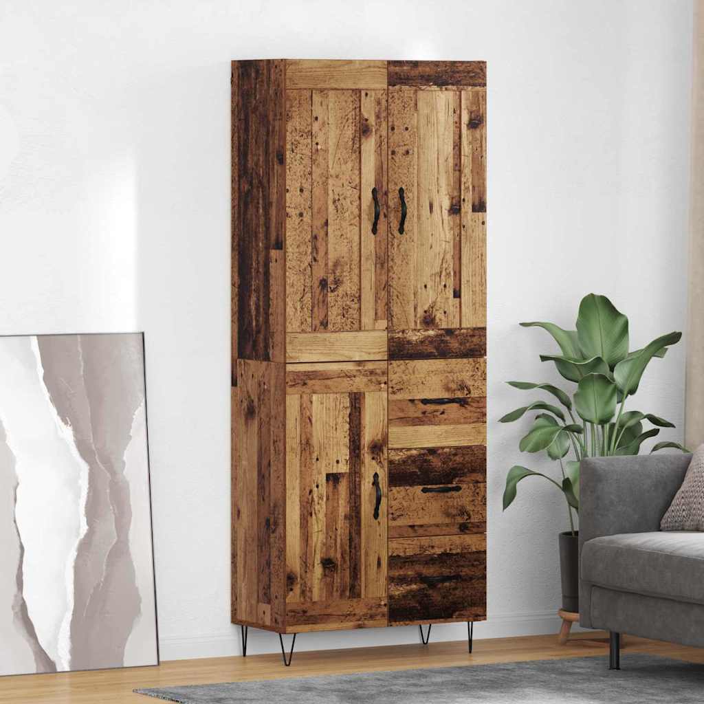Highboard Παλιό Ξύλο 69,5 x 34 x 180 εκ. Επεξεργασμένο ξύλο - Pakobazaar