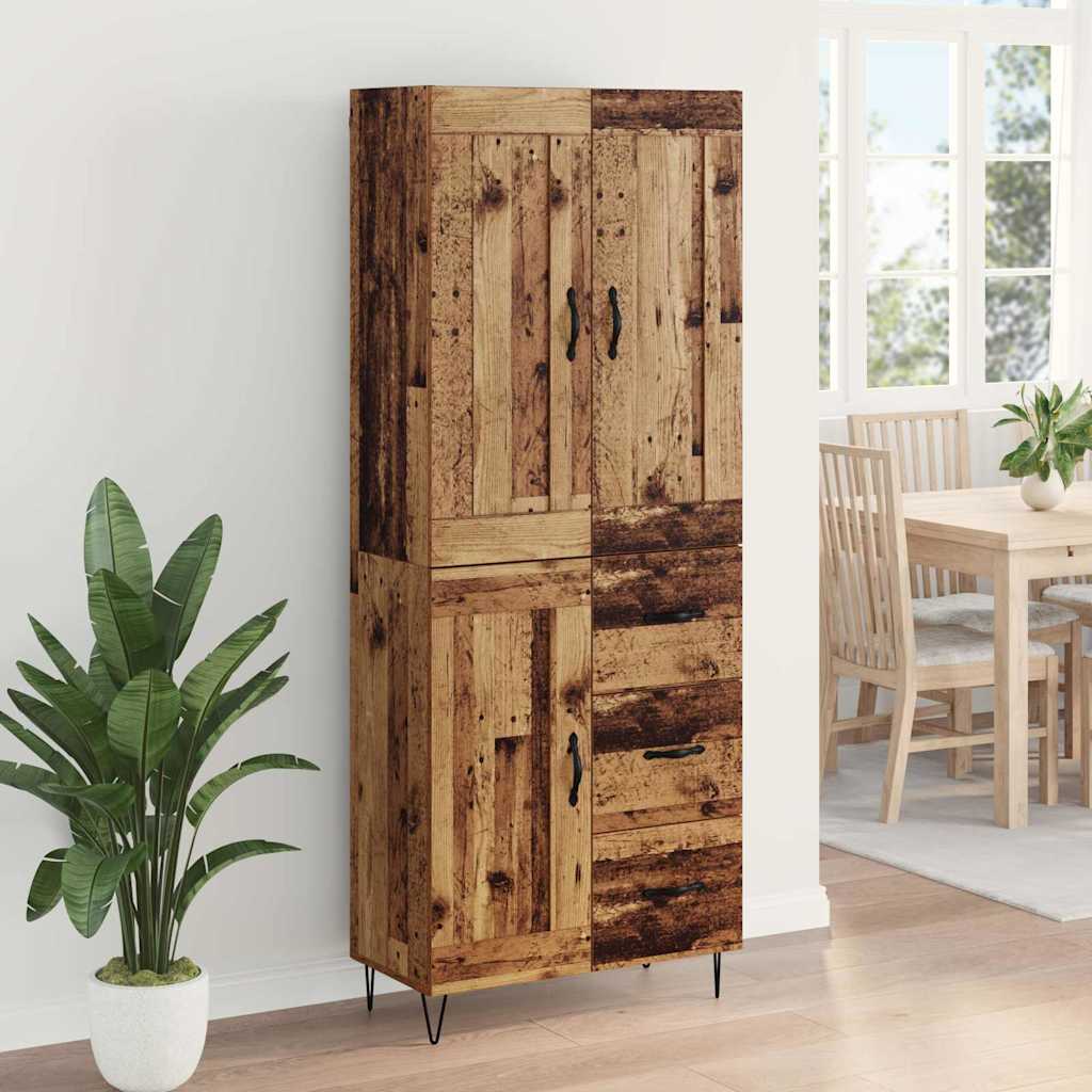 Highboard Παλιό Ξύλο 69,5 x 34 x 180 εκ. Επεξεργασμένο ξύλο - Pakobazaar