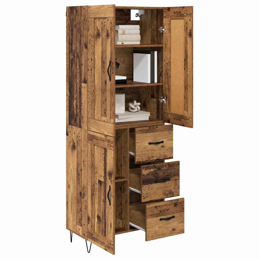 Highboard Παλιό Ξύλο 69,5 x 34 x 180 εκ. Επεξεργασμένο ξύλο - Pakobazaar