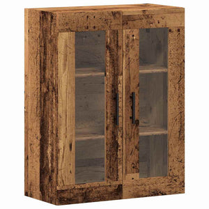 Highboard με συρτάρι 2 pcs Παλιό Ξύλο Σύνθετο Ξύλο και Γυαλί - Pakobazaar