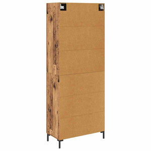 Highboard Παλιό Ξύλο 69,5 x 34 x 180 εκ. Επεξεργασμένο Ξύλο