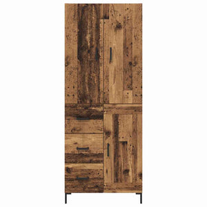 Highboard Παλιό Ξύλο 69,5 x 34 x 180 εκ. Επεξεργασμένο Ξύλο