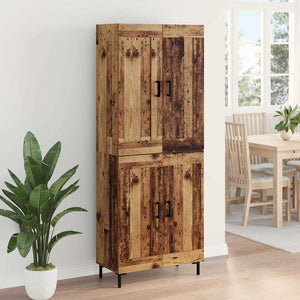 Highboard 2 τμχ. Παλιό Ξύλο 69,5 x 34 x 180 εκ.