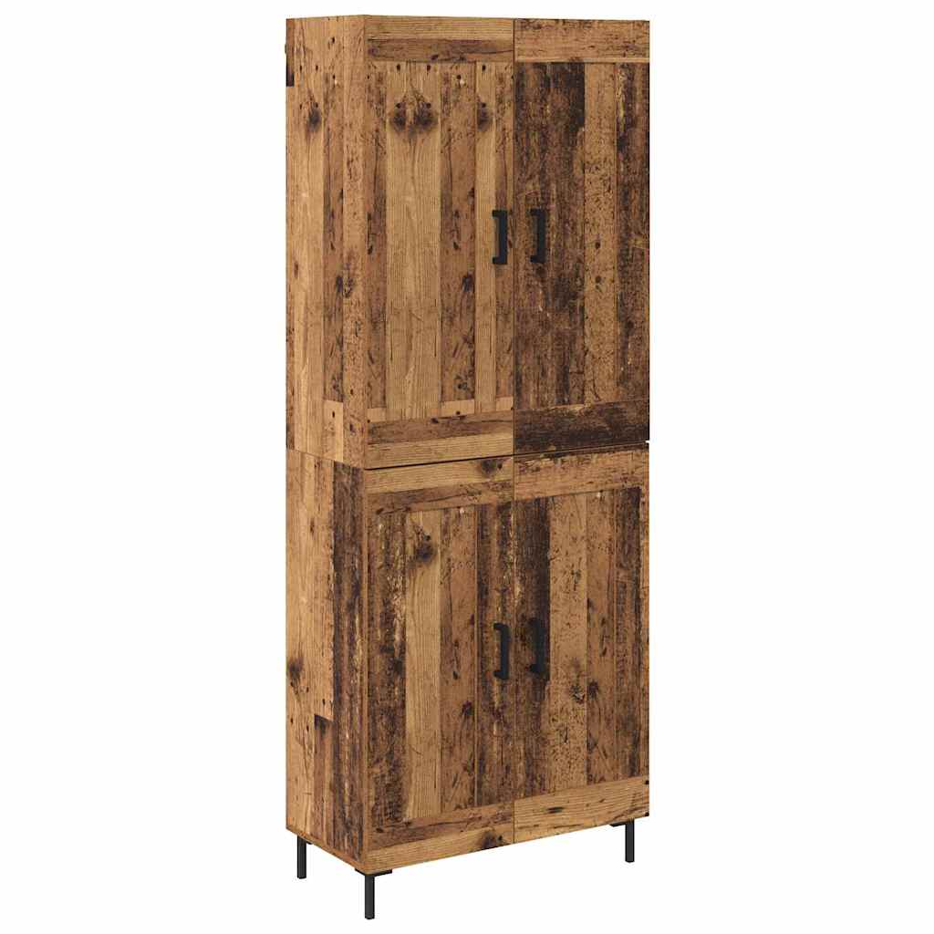 Highboard 2 pcs Παλιό Ξύλο Επεξεργασμένο ξύλο