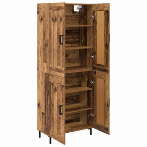 Highboard 2 τμχ. Παλιό Ξύλο 69,5 x 34 x 180 εκ.
