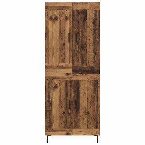 Highboard 2 τμχ. Παλιό Ξύλο 69,5 x 34 x 180 εκ.