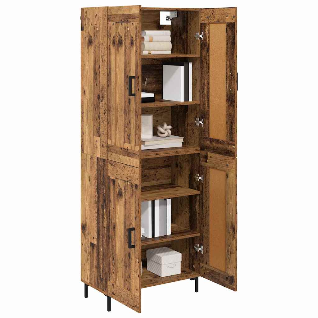Highboard 2 pcs Παλιό Ξύλο Επεξεργασμένο ξύλο