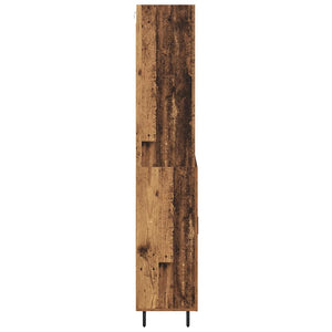 Highboard Παλιό Ξύλο 69,5 x 34 x 180 εκ. Σύνθετο Ξύλο και Γυαλί - Pakobazaar