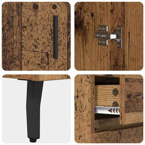Highboard 2 τμχ. Παλιό Ξύλο 69,5 x 32,5 x 180 εκ