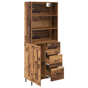 Highboard 2 τμχ. Παλιό Ξύλο 69,5 x 32,5 x 180 εκ