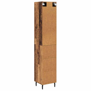 Highboard Παλιό Ξύλο 34,5 x 34 x 180 εκ. Επεξεργασμένο Ξύλο