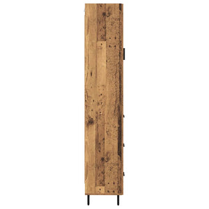 Highboard Παλιό Ξύλο 34,5 x 34 x 180 εκ. Επεξεργασμένο Ξύλο