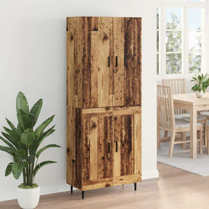 Highboard 2 τμχ. Παλιό Ξύλο 69,5 x 34 x 180 εκ.