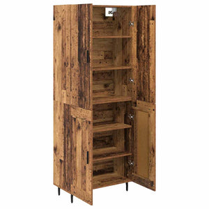 Highboard 2 τμχ. Παλιό Ξύλο 69,5 x 34 x 180 εκ.