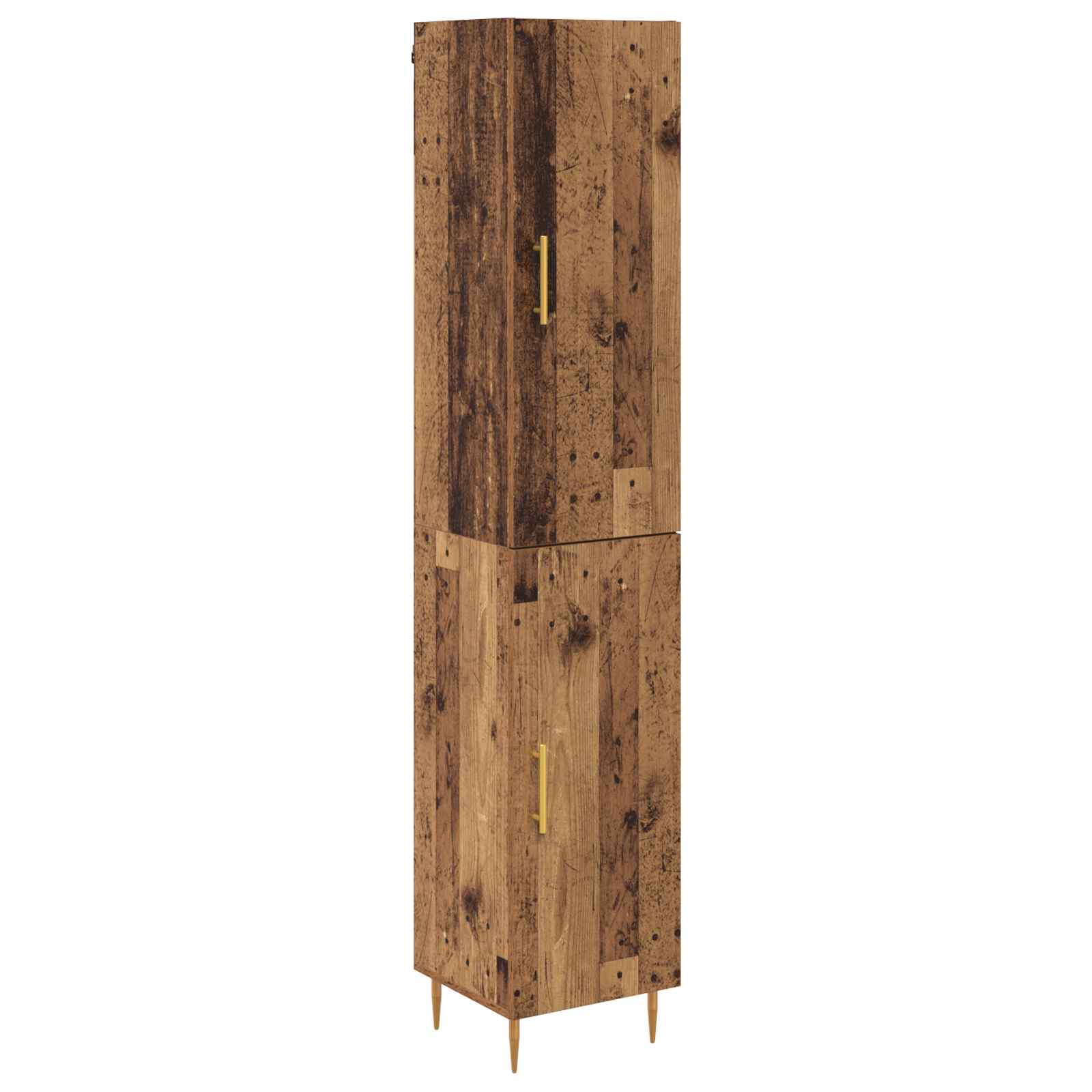 Highboard 2 pcs Παλιό Ξύλο Επεξεργασμένο ξύλο