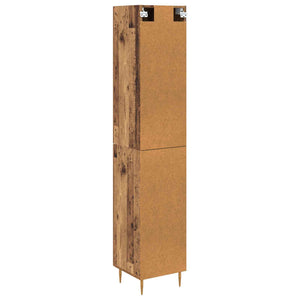 Highboard 2 τμχ. Παλιό Ξύλο 34,5 x 34 x 180 εκ.
