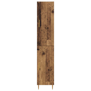 Highboard 2 τμχ. Παλιό Ξύλο 34,5 x 34 x 180 εκ.