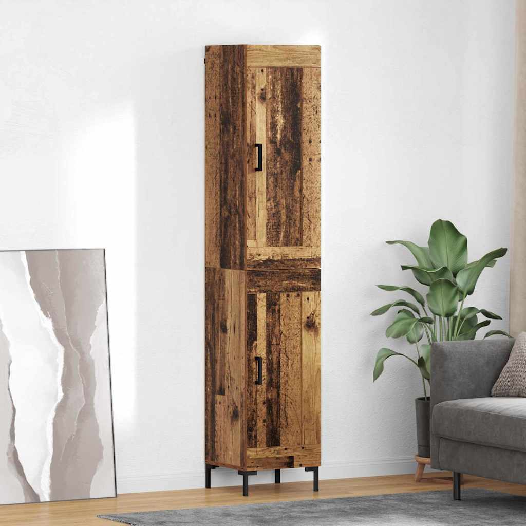 Highboard Παλιό Ξύλο 34,5 x 34 x 180 εκ. Επεξεργασμένο ξύλο