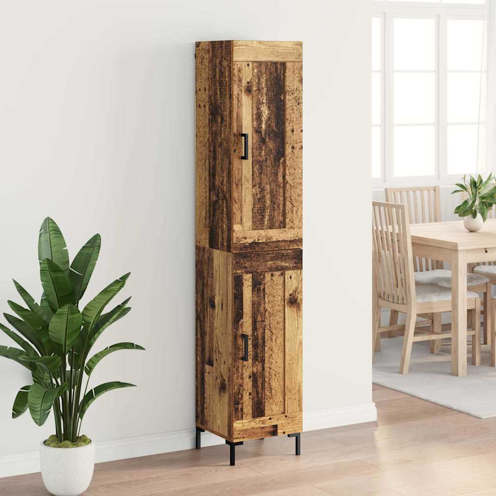 Highboard Παλιό Ξύλο 34,5 x 34 x 180 εκ. Επεξεργασμένο ξύλο