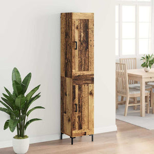 Highboard Παλιό Ξύλο 34,5 x 34 x 180 εκ. Επεξεργασμένο Ξύλο
