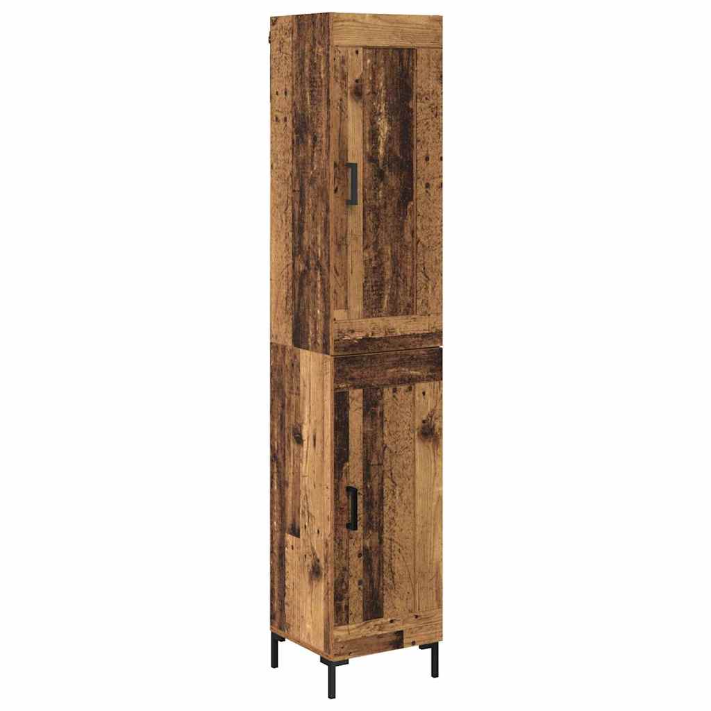 Highboard Παλιό Ξύλο 34,5 x 34 x 180 εκ. Επεξεργασμένο ξύλο