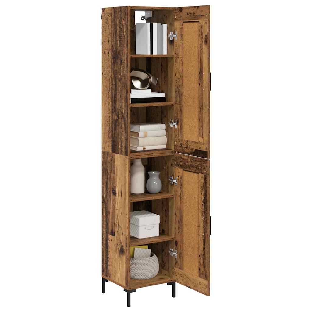 Highboard Παλιό Ξύλο 34,5 x 34 x 180 εκ. Επεξεργασμένο ξύλο