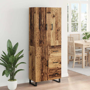 Highboard 2 τμχ. Παλιό Ξύλο 69,5 x 34 x 180 εκ.