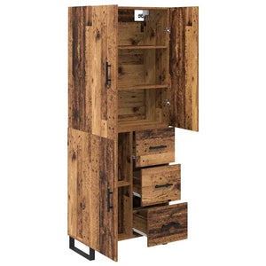 Highboard 2 τμχ. Παλιό Ξύλο 69,5 x 34 x 180 εκ.