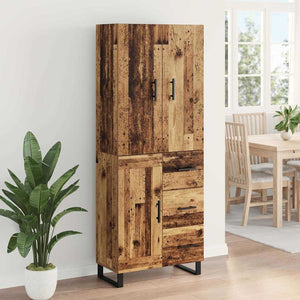Highboard 2 τμχ. Παλιό Ξύλο 69,5 x 34 x 180 εκ.