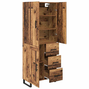 Highboard 2 τμχ. Παλιό Ξύλο 69,5 x 34 x 180 εκ.