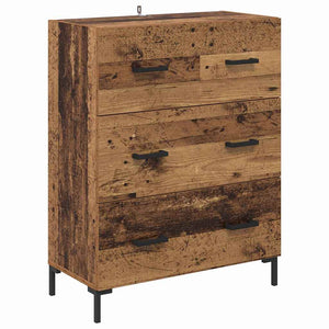 Highboard με συρτάρι 2 pcs Παλιό ξύλο Επεξεργασμένο ξύλο - Pakobazaar