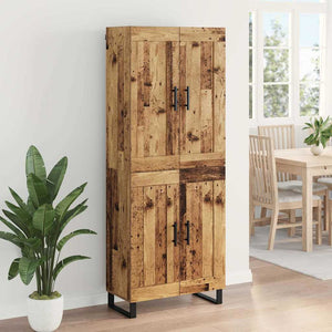Highboard 2 τμχ. Παλιό ξύλο 69,5 x 34 x 180 εκ.