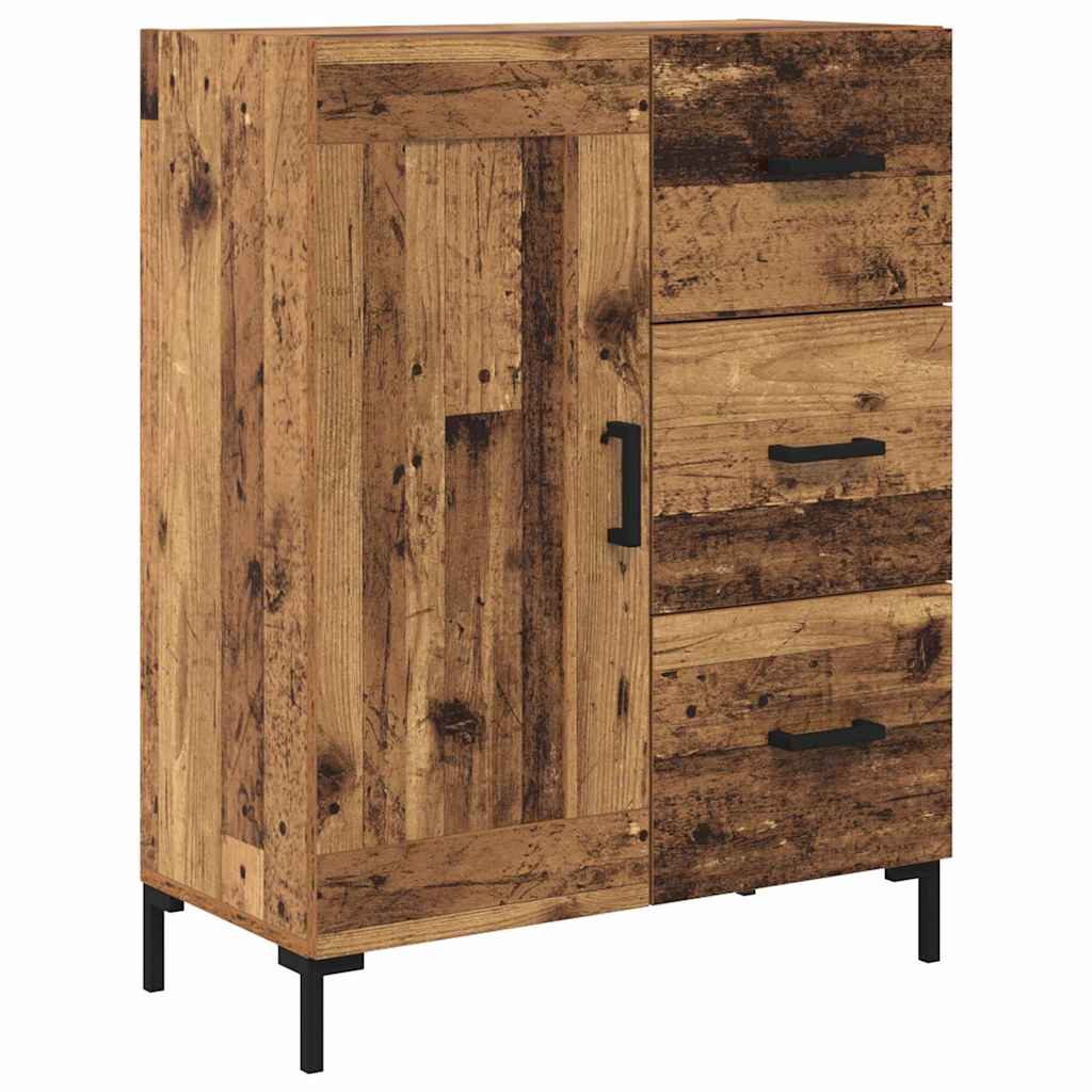 Highboard με συρτάρι 2 pcs Παλιό Ξύλο Επεξεργασμένο ξύλο