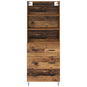 Highboard με συρτάρι 2 pcs Παλιό ξύλο Επεξεργασμένο ξύλο - Pakobazaar