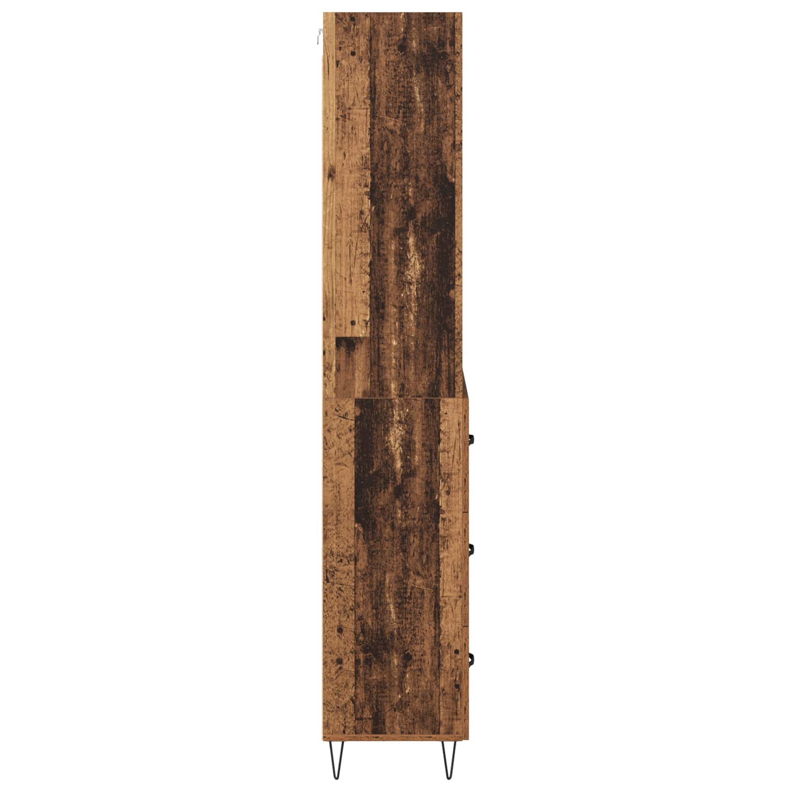 Highboard με συρτάρι 2 pcs Παλιό ξύλο Επεξεργασμένο ξύλο - Pakobazaar