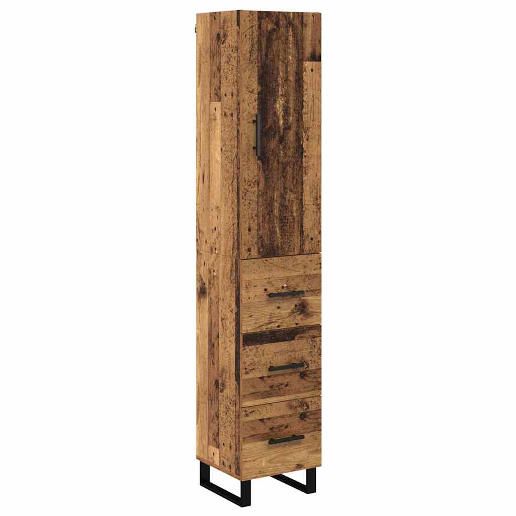 Highboard Παλιό Ξύλο 34,5 x 34 x 180 εκ. Επεξεργασμένο ξύλο