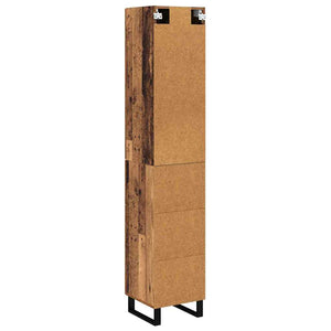 Highboard Παλιό Ξύλο 34,5 x 34 x 180 εκ. Επεξεργασμένο Ξύλο