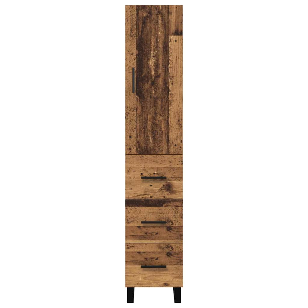 Highboard Παλιό Ξύλο 34,5 x 34 x 180 εκ. Επεξεργασμένο ξύλο
