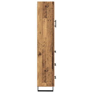 Highboard Παλιό Ξύλο 34,5 x 34 x 180 εκ. Επεξεργασμένο Ξύλο