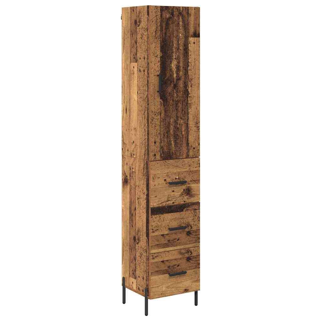 Highboard Παλιό Ξύλο 34,5 x 34 x 180 εκ. Επεξεργασμένο ξύλο