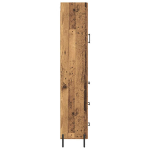 Highboard Παλιό Ξύλο 34,5 x 34 x 180 εκ. Επεξεργασμένο Ξύλο