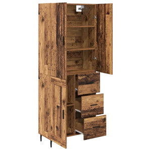 Highboard 2 τμχ. Παλιό Ξύλο 69,5 x 34 x 180 εκ.