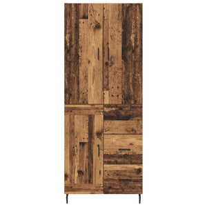 Highboard 2 τμχ. Παλιό Ξύλο 69,5 x 34 x 180 εκ.