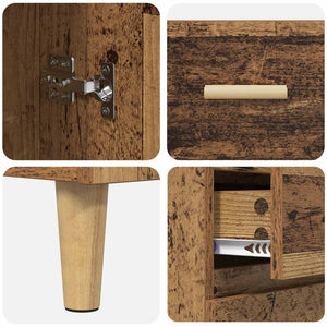 Highboard Παλιό Ξύλο 69,5 x 32,5 x 180 εκ Επεξεργασμένο Ξύλο
