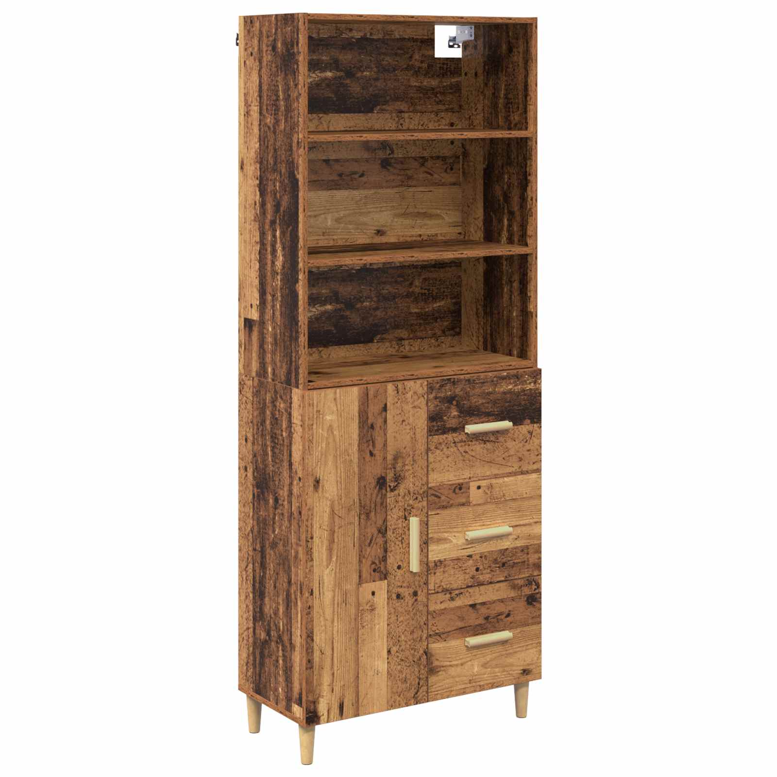 Highboard Παλιό Ξύλο 69,5 x 32,5 x 180 εκ Επεξεργασμένο ξύλο